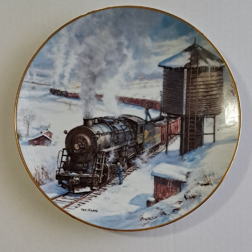 The Long Haul from the Winter Rails Plate Collection by Ted Xaras (1993)